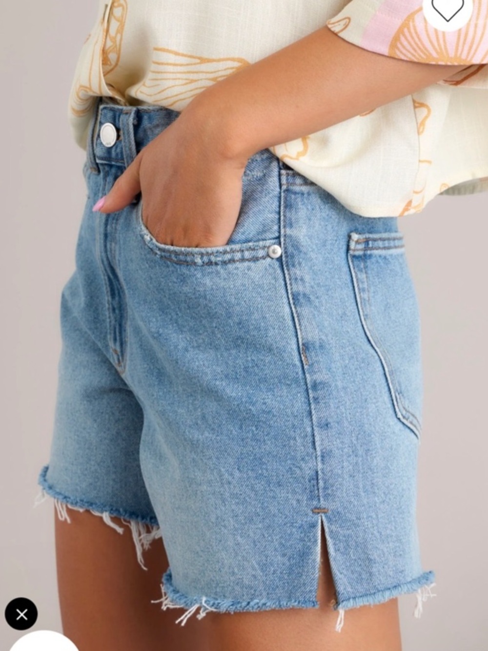 NWT JBD MEDIUM WASH HIGH WAISTED COTTON DENIM SHORTS Size Medium - Picture 2 of 12